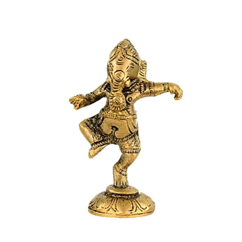 Ganesh Dancing Brass -- 150 G; 10 Cm