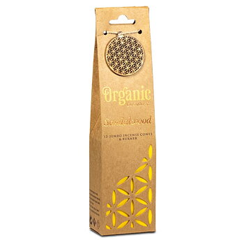 Organic Goodness Sandalwood Incense Cones + Burner