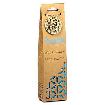 Organic Goodness Nag Champa Incense Cones + Burner
