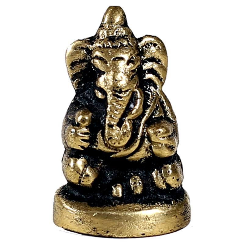 Miniature Statue Sitting Ganesha -- 24 G; 3 Cm