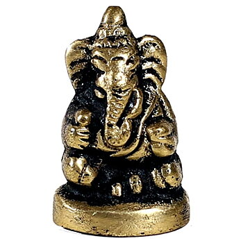 Miniature Statue Sitting Ganesha -- 24 G; 3 Cm