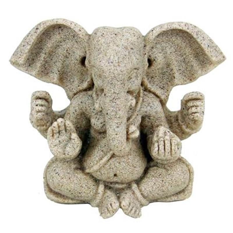 Ganesh Statue Sand Resin -- 8 Cm