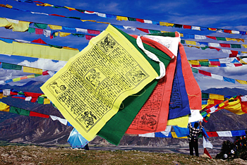 Tibetanska Böneflaggor Engelska