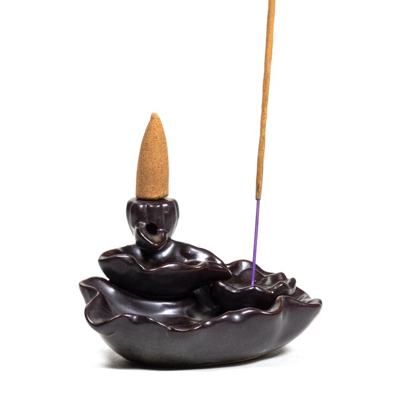 Backflow Incence Burner Lotus Pond -- 11X8X6Cm - 3