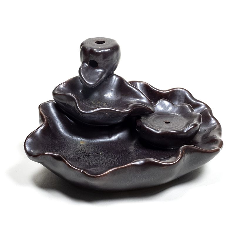 Backflow Incence Burner Lotus Pond -- 11X8X6Cm