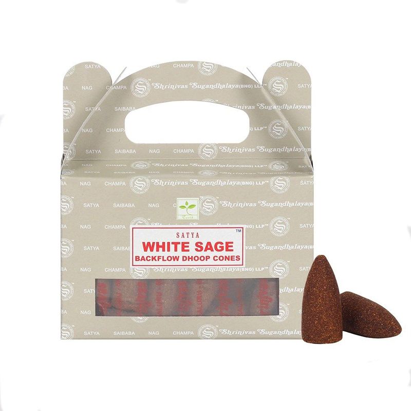 White Sage Backflow Incense Cones -- 75 G