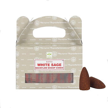 White Sage Backflow Incense Cones -- 75 G
