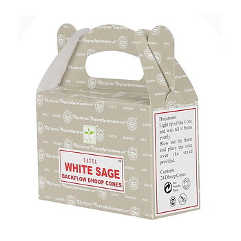 White Sage Backflow Incense Cones -- 75 G