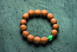 Meditationskedja, Armband  Ljust Bodhiträ