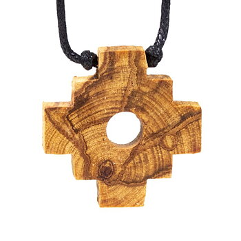 Palo Santo halsband Chakana Inca kors-- 4 Cm