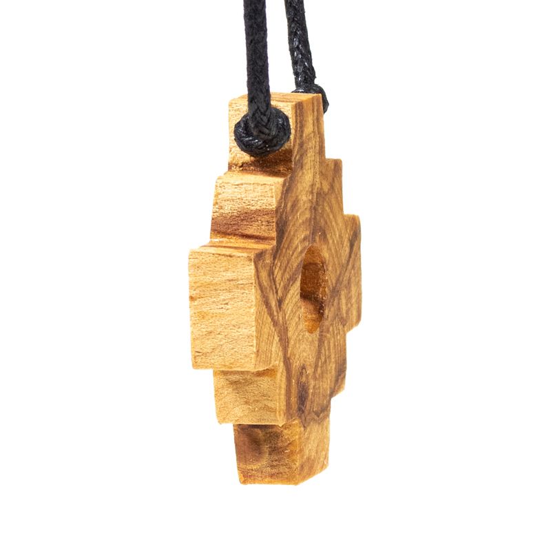 Palo Santo halsband Chakana Inca kors-- 4 Cm - 3