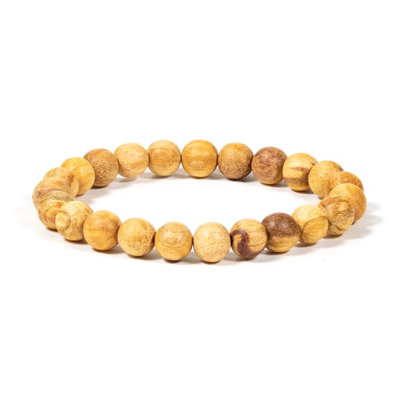 Palo Santo armband runda pärlor M Elastic -- 0.8 Cm