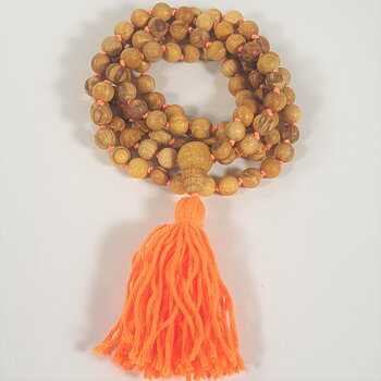 Palo Santo Mala med Guru Bead + knut-- 0.9 Cm