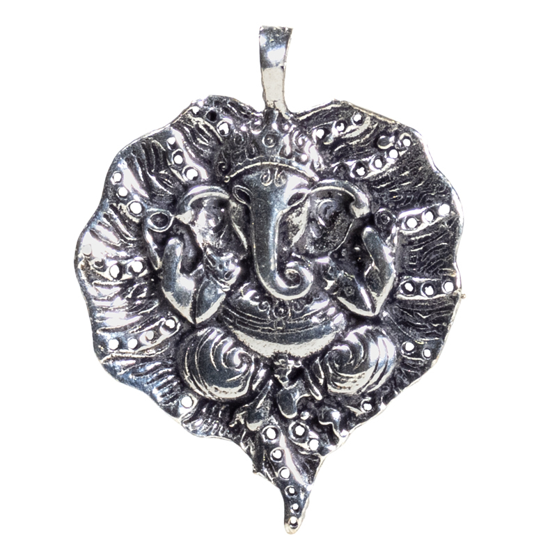Hänge Ganesh Blad Silver