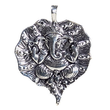 Hänge Ganesh Blad Silver