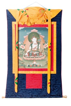 Thanka: Drolma Kar - White Tara