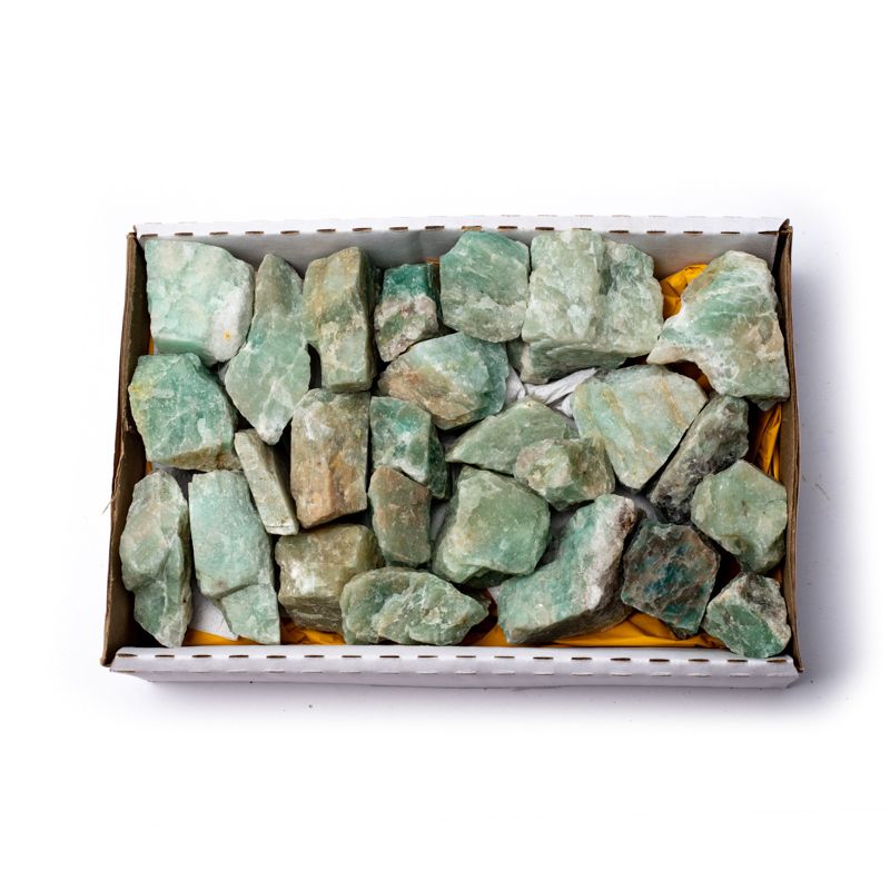 Rough Amazonite A Quality In A Box  ±3-5 Cm ±700-900 G