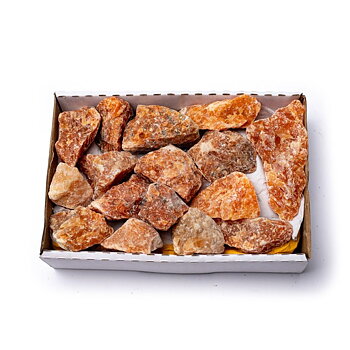 Rough Orange Calcite A Quality In A Box  ±3-5 Cm ±700-900 G
