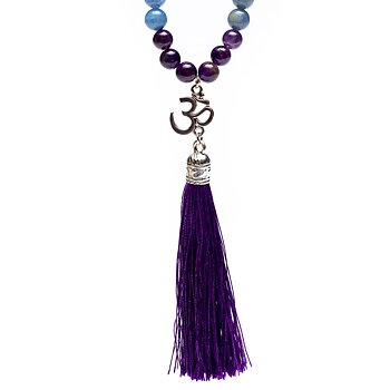 Mala Amethyst/ Aventurine/ Rock Crystal + Ohm