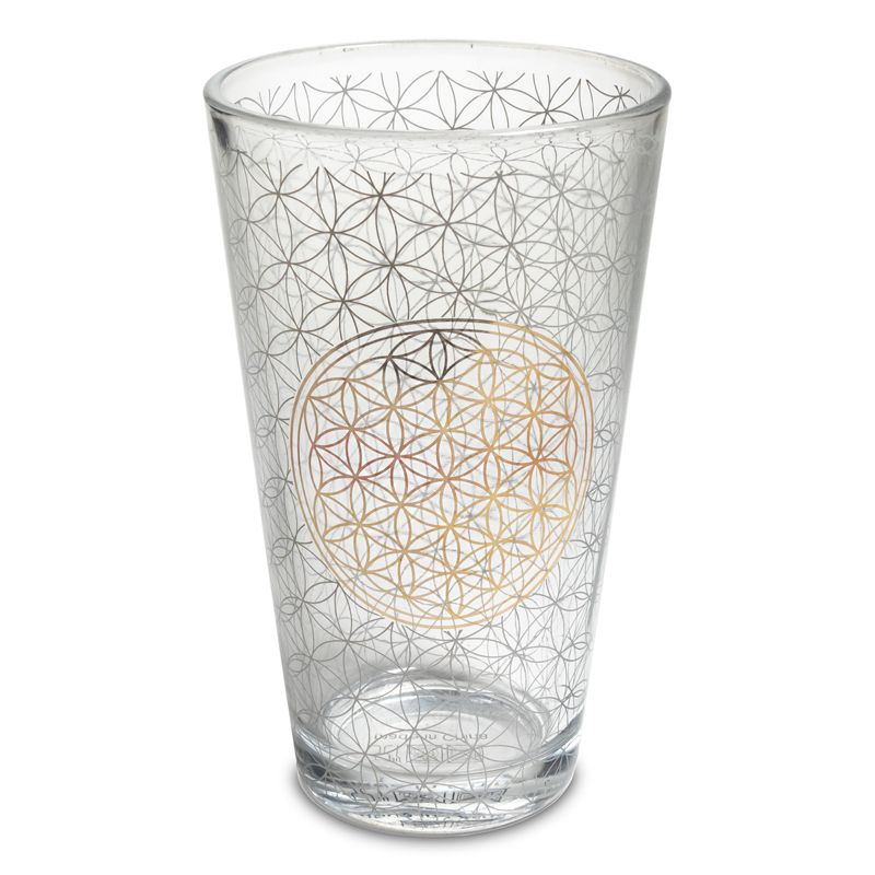 Drinking Glass Flower Of Life -- 480 Ml