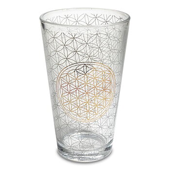 Drinking Glass Flower Of Life -- 480 Ml