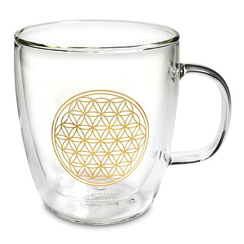 Te Glas Dubbelvägg Livets Blomma -- 400 ml