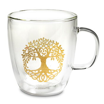 Tea Glass Dubbelvägg Livets Träd -- 400 ml