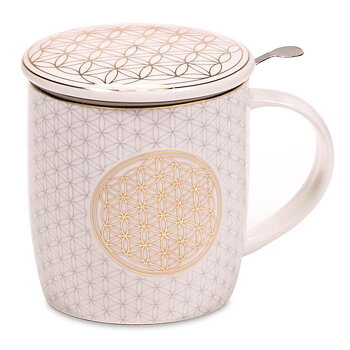 Tea Infuser Mugg Livets blomma -- 400 ml