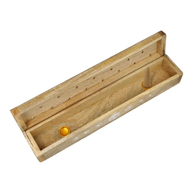 Rökelsehållare låda 7 Chakrastenar  mangoträd - 5