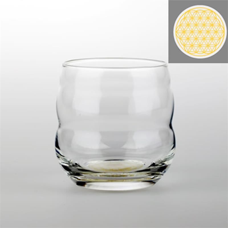 Drinking Glass Mythos Flower Of Life Gold -- 250 Ml