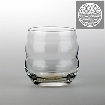 Drinking Glass Mythos Flower Of Life White Engraved -- 250 M