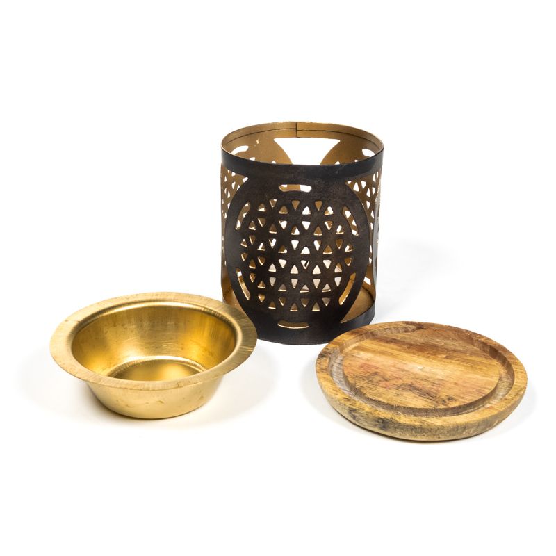 Aromafume Oil Burner Flower Of Life -- 8X9Cm; 120G - 2