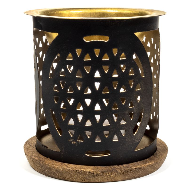 Aromafume Oil Burner Flower Of Life -- 8X9Cm; 120G