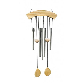 Windchime with five chimes and crystal windcatcher