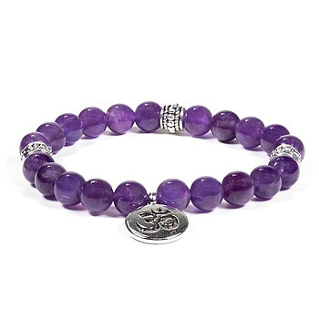 Armband ametist med AUM