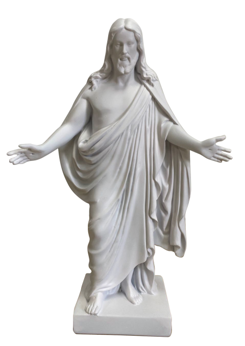 Reproduktion Av Thorvandsens Kristus  24 Cm Vit