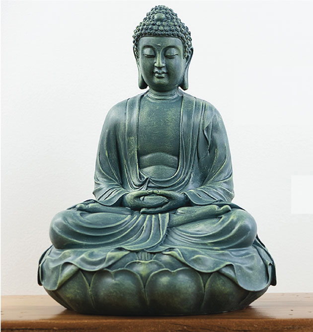 Jadegrön Buddha På Lotus.
