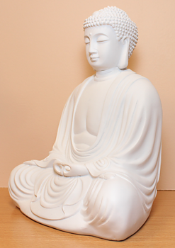 Vit Buddha I Japansk Stil