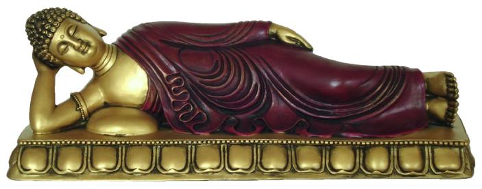 Liggande Buddha I Nirvanaposering