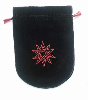 Tarotpåse, 2 Pentagram, Svart Sammet