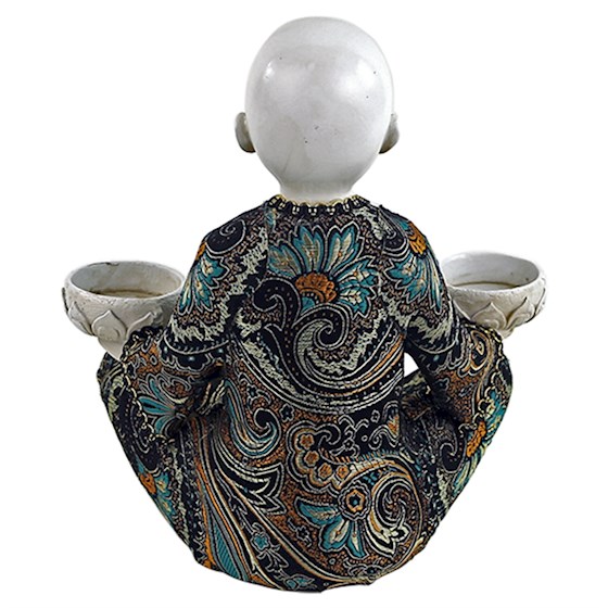 Little Monk Wth 2 Tealight Holders -- 800G; 16X14X21 Cm - 3