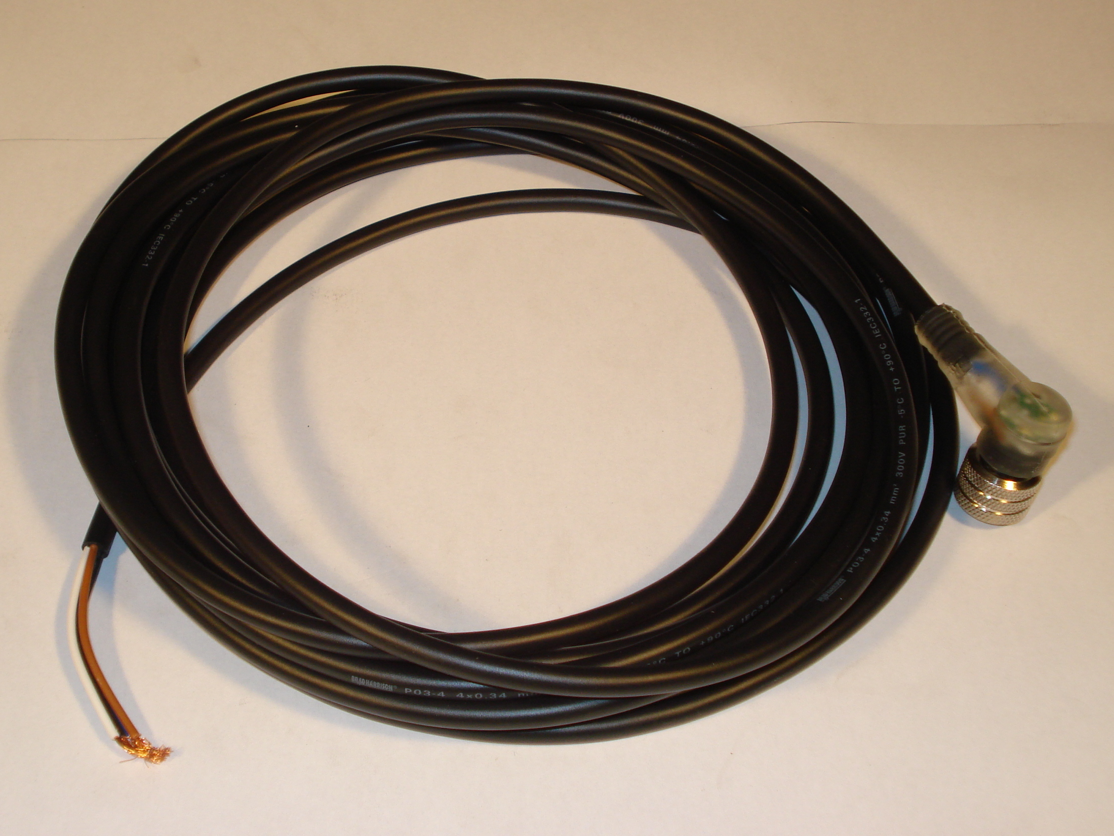 Sensor cable with connector M12 4-pole L=5m unshielded