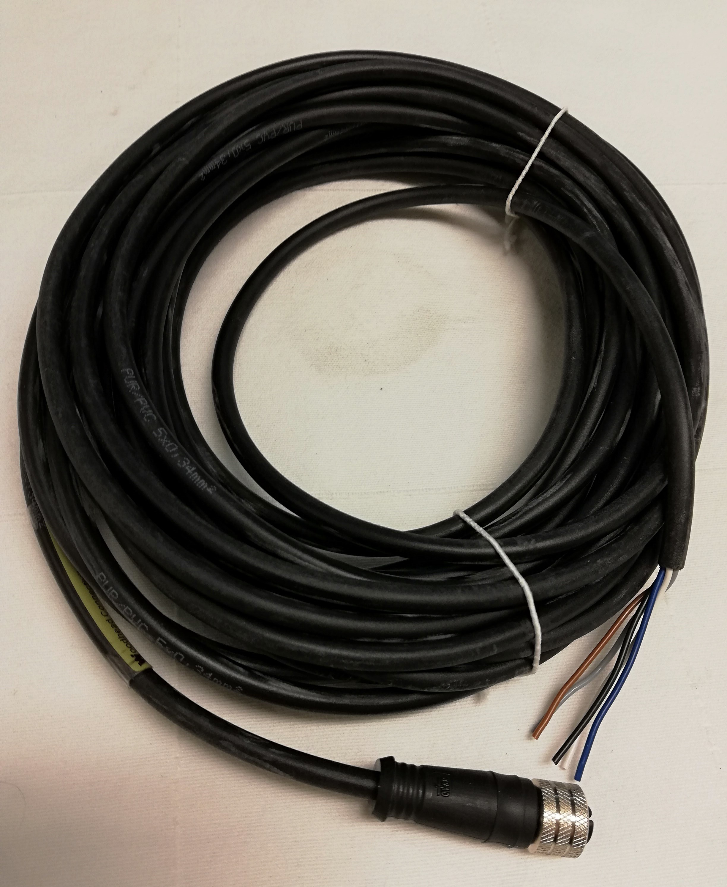 Cable connector M12 Straight 10m pur 5pol