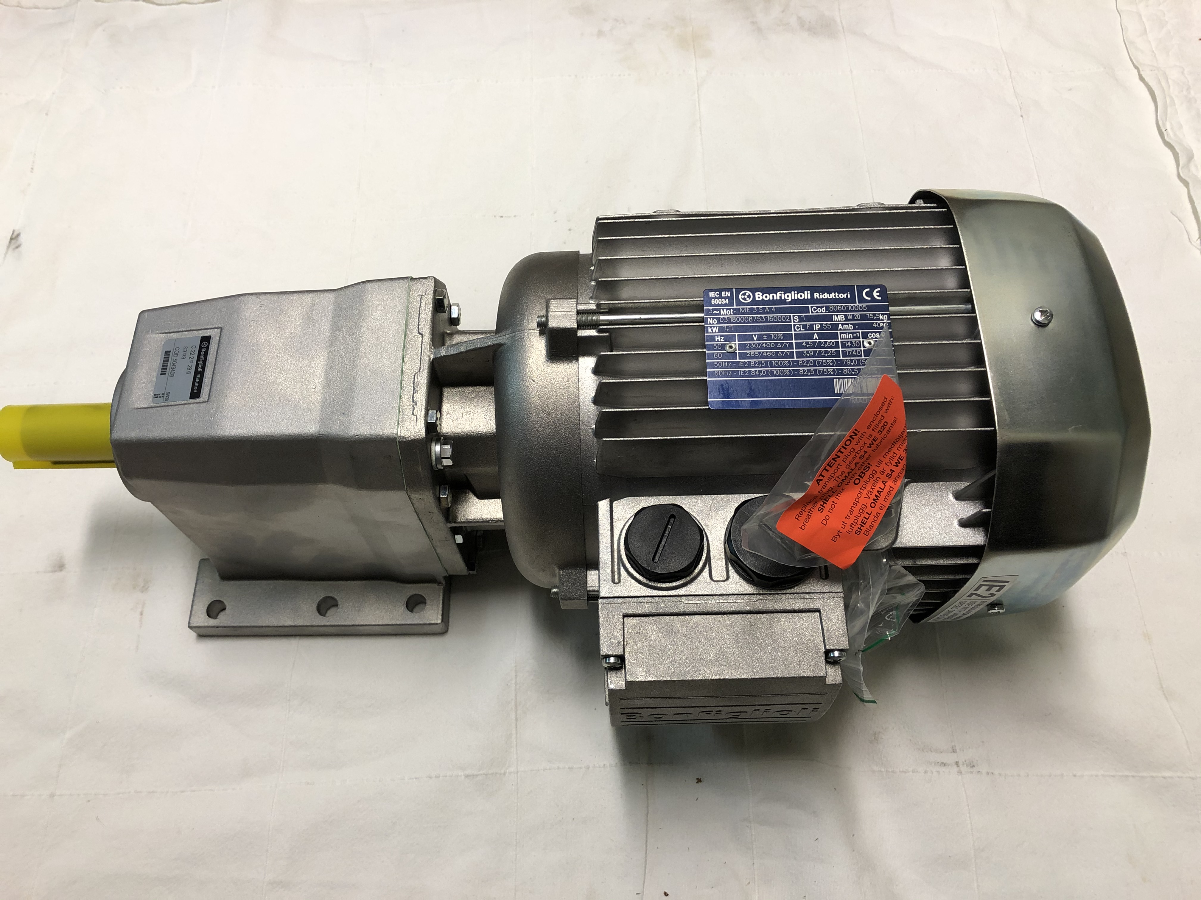  Output Electrical Motor C222 P 29,6 S3B3 ME3SA4. 1,1kw 