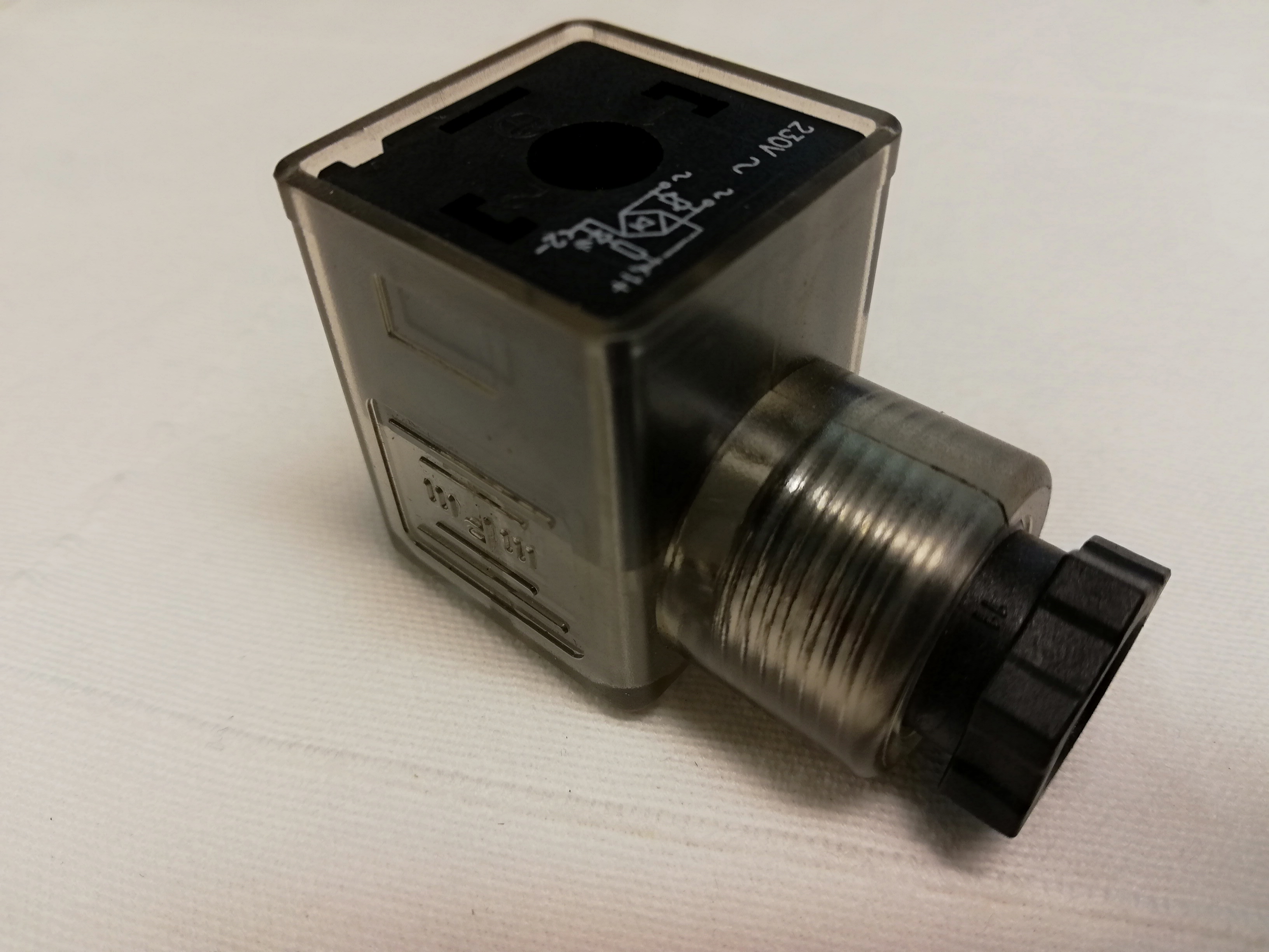 Kabelkontakt R2 utan kabel 230V AC med likriktare och lysdiod