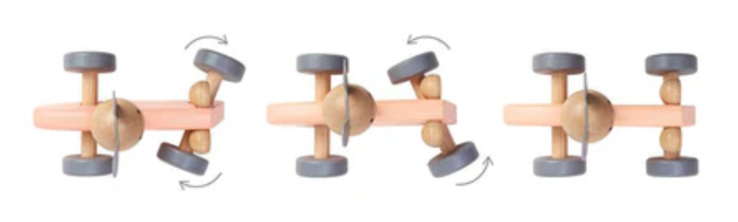 Kycklingracer - vintage leksaksbil av trä från Plantoys - 4