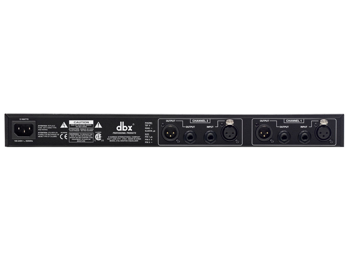 DBX 215s | 2x15-bands grafisk equalizer - 2