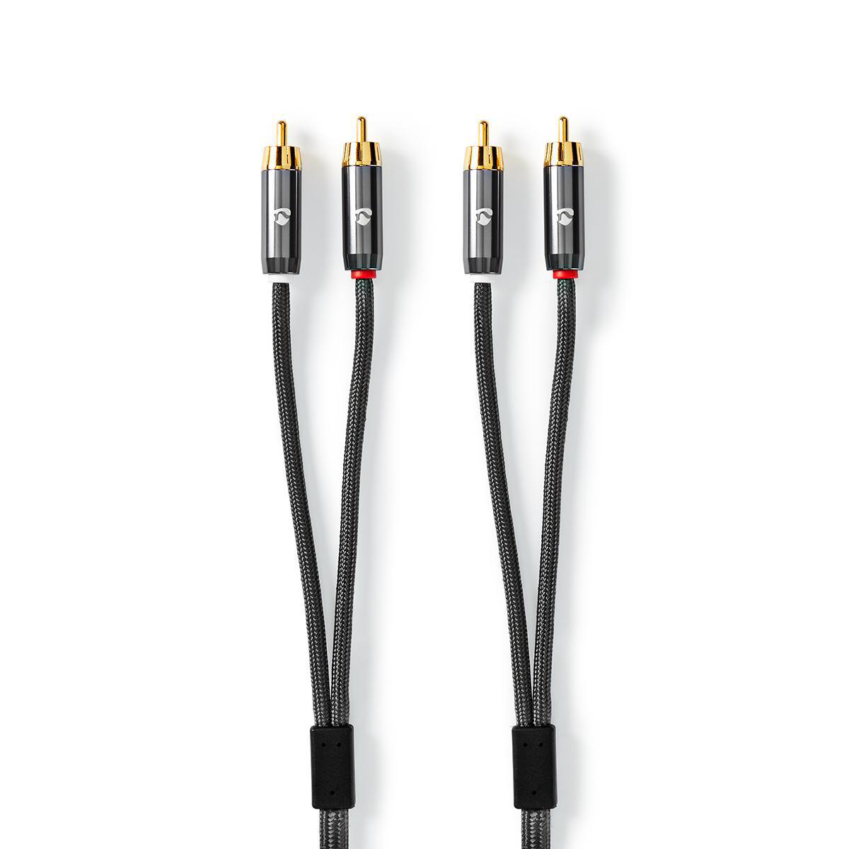 2 x RCA Male to 2 x RCA Hane 1 meter - 4