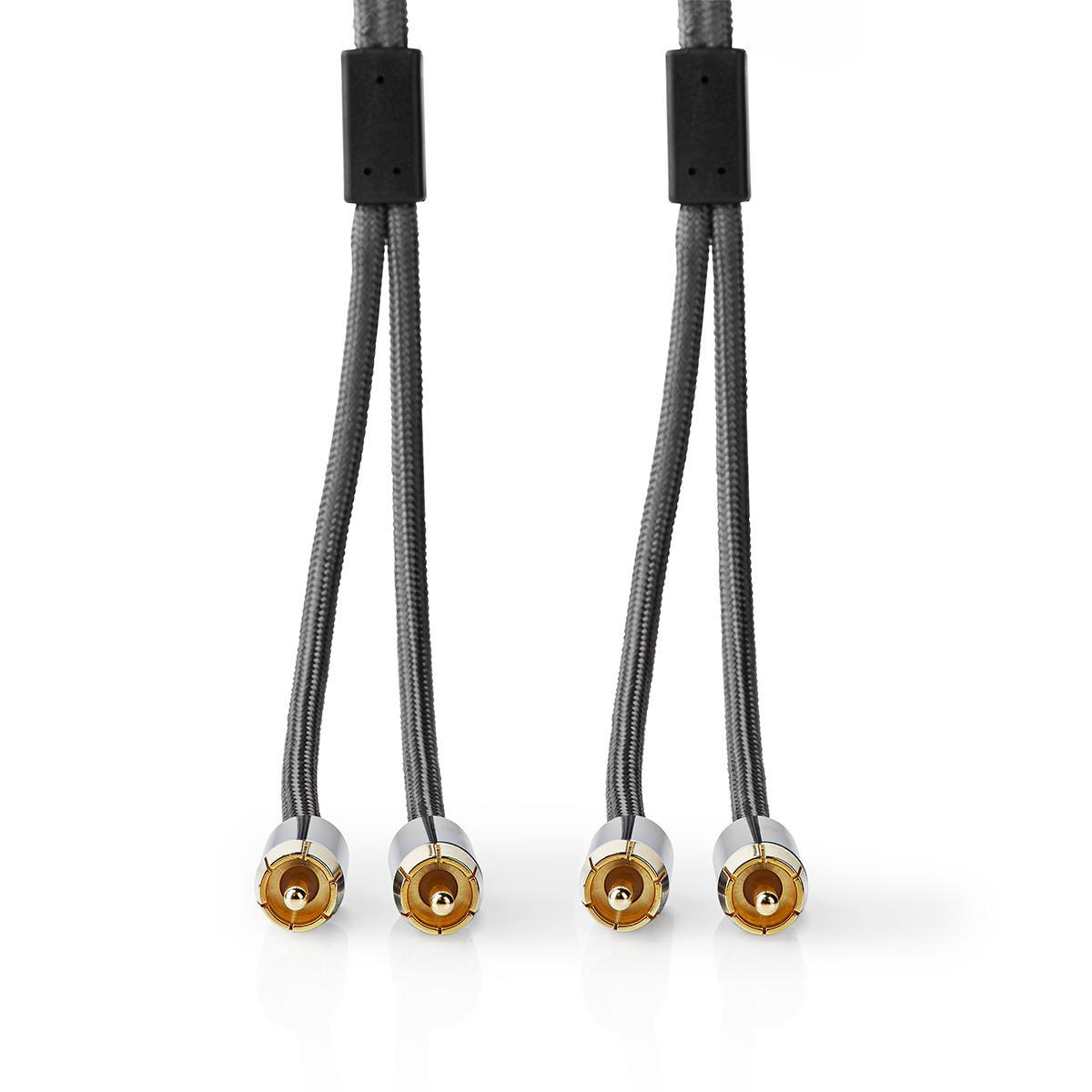 2 x RCA Male to 2 x RCA Hane 1 meter - 2