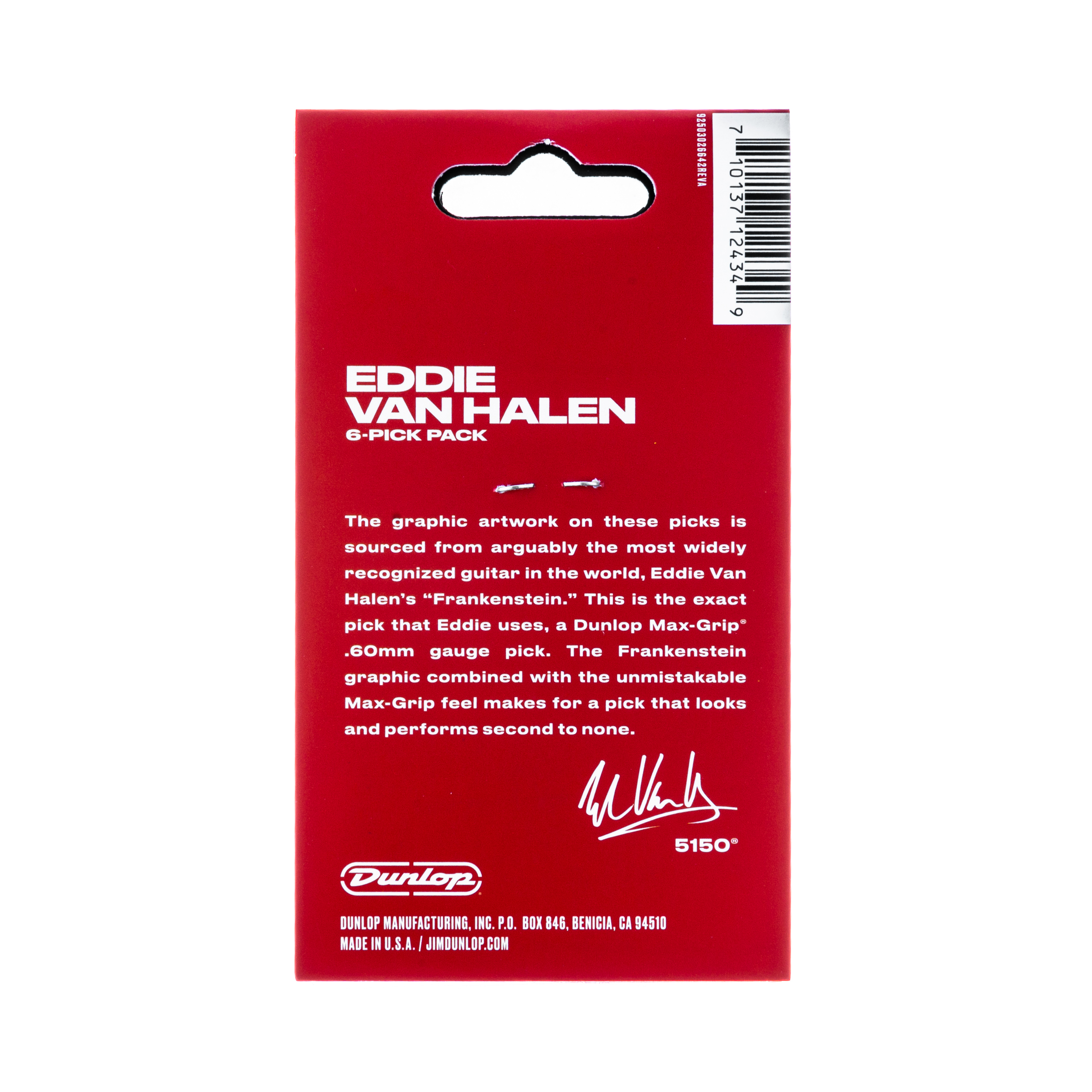 Dunlop EVH Frankenstien 0.60 mm. 6-Pack